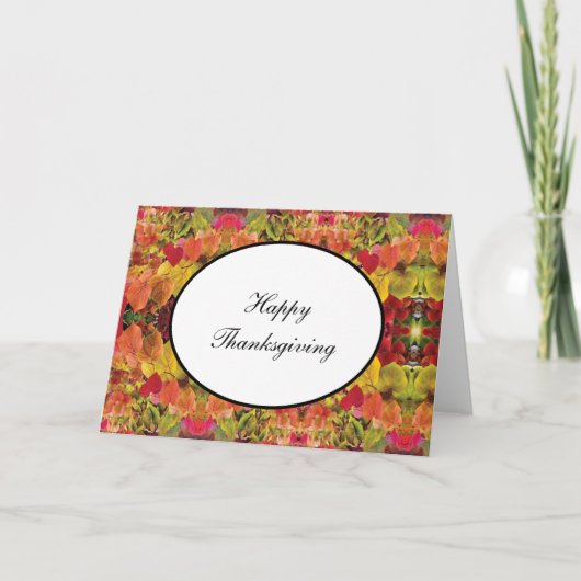 Carte d'action de grâce Feuilles Redbud Automne (Devant)