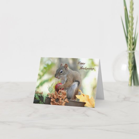 Carte d'action de grâce M. Bickles L'écureuil 5 x  (Devant)