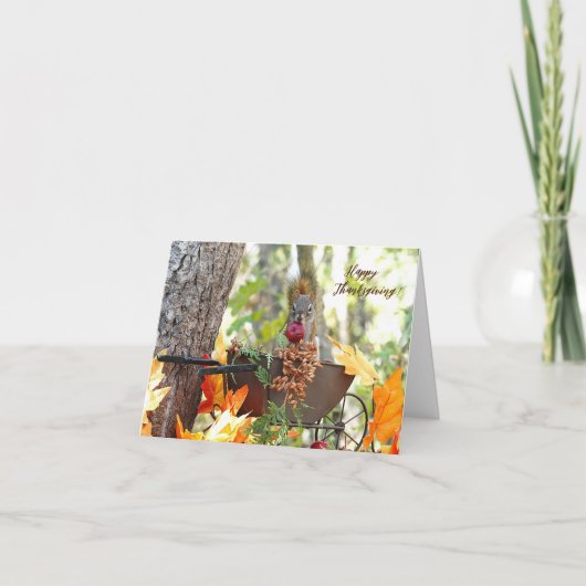 Carte d'action de grâce M. Bickles L'écureuil 5 x  (Devant)