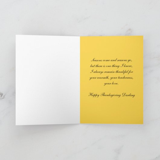 Carte d'action de grâce pour le mari (Intérieur)