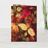 Carte d'action de grâces aux Feuilles colorés (Dos)