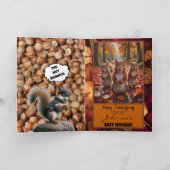 Carte d'action de grâces aux Feuilles colorés (Intérieur)