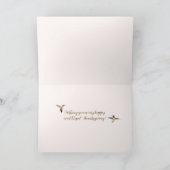 Carte d'action de grâces de colibris (Intérieur)