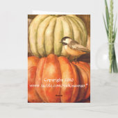 Carte d'action de grâces d'écureuil pour bébé (Dos)