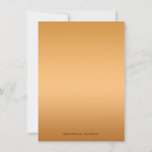 Carte d'action de grâces d'entreprise en métal or  (Dos)