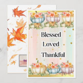 Carte d'action de grâces, Fête de la Turquie, Bon (Devant / Derrière)