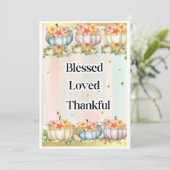 Carte d'action de grâces, Fête de la Turquie, Bon (Debout devant)