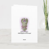 Carte d'action de grâces mains de prière (Dos)