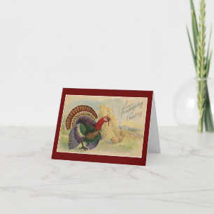 Carte d'action de grâces vintage Turquie