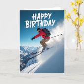 Carte d'action de ski aventure (Fleur jaune)