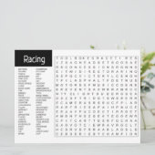 Carte d'activité à thème sportif (Debout devant)