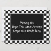 Carte d'activité à thème sportif (Dos)