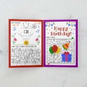 Carte d'activité Birthday Kids Puzzles (Intérieur)