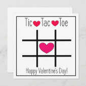 Carte d'activité de la Saint-Valentin TIC TAC TOE (Devant / Derrière)