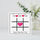 Carte d'activité de la Saint-Valentin TIC TAC TOE (Debout devant)