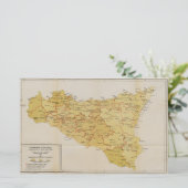 Carte d'activité de Mafia en Sicile Italie 1900 (Debout devant)