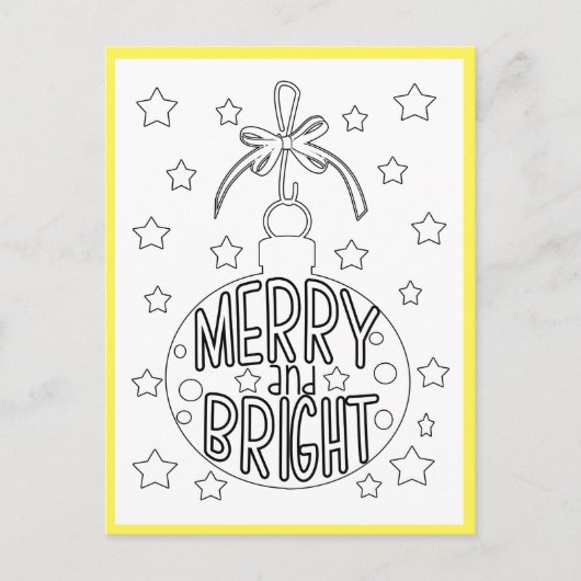 Carte d'activité de Noël Joyeuse et Lumineuse (Devant)