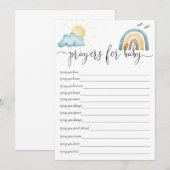 Carte d'activité de prières bohème soleil pour béb (Devant / Derrière)