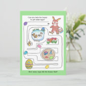 Carte d'activité Labyrinthe & Coloriage du Lapin d (Debout devant)