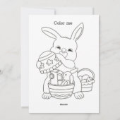 Carte d'activité Labyrinthe & Coloriage du Lapin d (Dos)