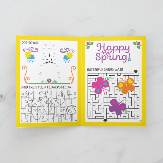 Carte d'activité Spring Kids Puzzles (Intérieur)