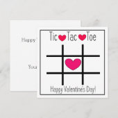 Carte d'activité TIC TAC TOE pour la Saint-Valenti (Devant / Derrière)