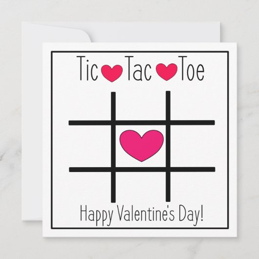 Carte d'activité TIC TAC TOE pour la Saint-Valenti (Devant)