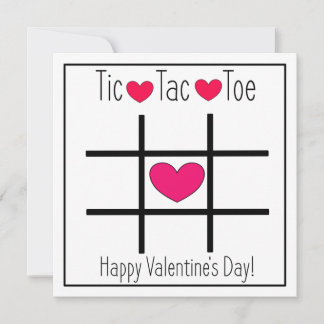 Carte d'activité TIC TAC TOE pour la Saint-Valenti