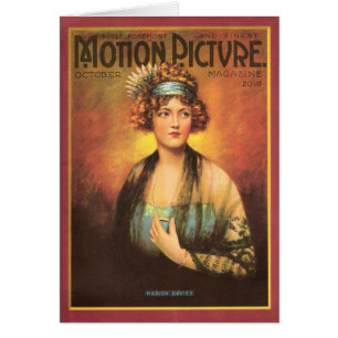 Carte d'actrice de film silencieux de Marion