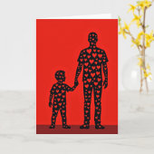Carte Dad And Son Love Hearts Card (Fleur jaune)
