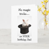 CARTE **DAD** AUCUN TRICHU MAGIQUE-BONJOURS D'ANNIVERSAI (Fleur jaune)