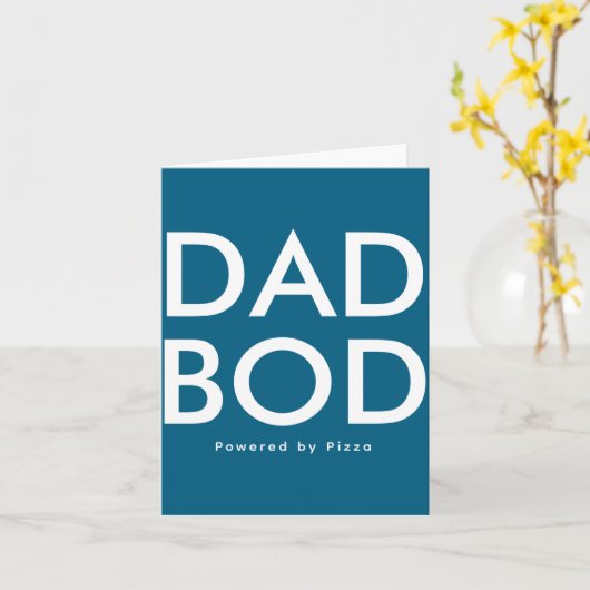 Carte Dad Bod Wered By Zza Funny Modern Fathers Day  (Fleur jaune)