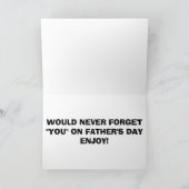 CARTE **DAD** CHEVAL "N'OUBLIERAIT JAMAIS LA FÊTE DES PÈ (Intérieur)