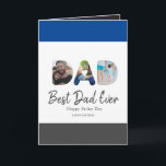 Carte DAD Cutout 3 Photo Collage Personalized gift<br><div class="desc">custom The perfect Father's Day Card, gift your father personalized with yours photos and text, Edit the text, and customize the fonts and colors to create your own unique Father's Day cards for dad and grandpa, This modern minimalist design features a photo collage layout Instagram photos and handwritten style script...</div>