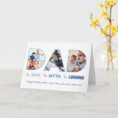 Carte DAD Cutout Lettres Man Myth Legend Photo (Fleur jaune)