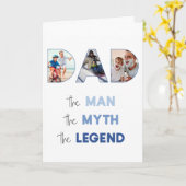 Carte DAD Cutout Lettres Man Myth Légende Salutation (Fleur jaune)