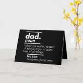 Carte Dad Dictionary Definition - Funny Fathers Day Gift (Fleur jaune)