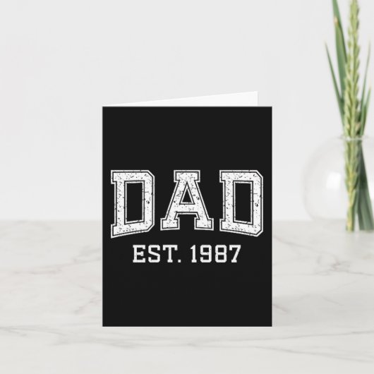 Carte Dad Est 1987 Dad D Fathers Day Ized  (Devant)