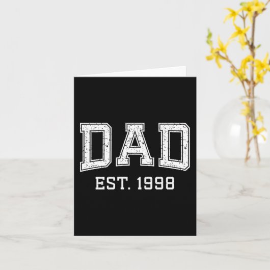 Carte Dad Est 1998 Dad D Fathers Day Ized (Fleur jaune)