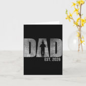 Carte Dad Est. 2026 Father 2026 Loading New Dad 2026  (Fleur jaune)