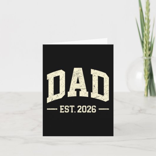 Carte Dad Est. 2026 Logo Daddy 2026 Soon To Be New Dad 2 (Devant)