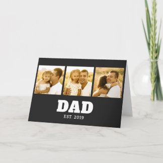 Carte Dad Established Bold Text Black 3 Photo