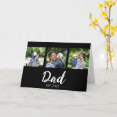 Carte Dad Established Elegant Script Black 3 Photo (Fleur jaune)