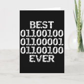 Carte Dad Ever In Binary Code Software Engineer Father G (Devant)