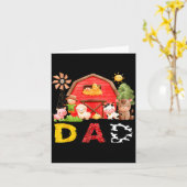 Carte Dad Farm Cow Birthday Boy Matching Family Matching (Fleur jaune)
