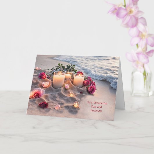 Carte Dad Father Wife Stepmom Congratulations Wedding (Orchidée)