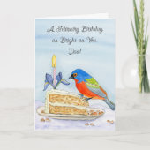 Carte Dad Happy February Birthday Painted Bunt (Devant)