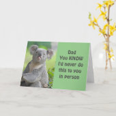 CARTE **DAD** HUMOUR DE VOTRE FILS **ANNIVERSAIRE** (Fleur jaune)