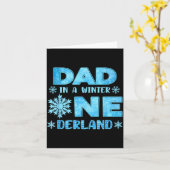 Carte Dad In A Winter Onederland Bday Girl Sweet Snowfla (Fleur jaune)