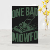 Carte Dad Lawn Mowing One Bad Mowfo Mower Gift Funny Dad (Fleur jaune)